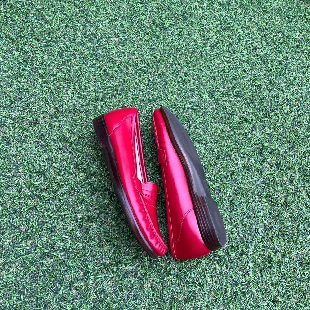 Vintage Sas Women's Red Loafers - Picture 7 of 8